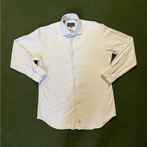 David Donahue • Lilac Check Trim Dress Shirt 16.5 - 32/33